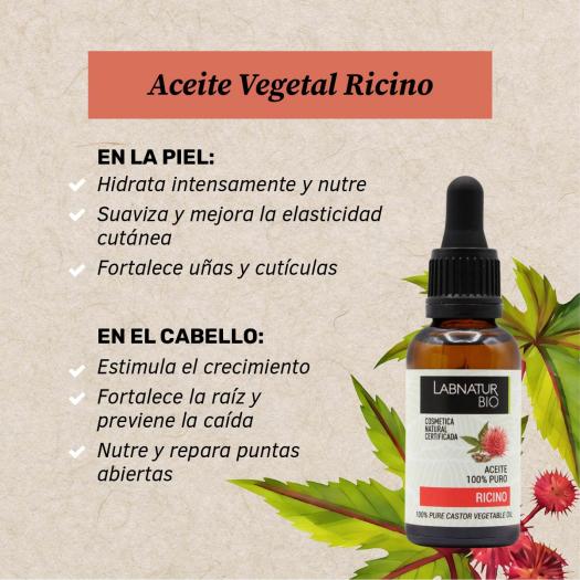Aceite Puro de Ricino con Kit de Rímel Labnatur Bio 30ml