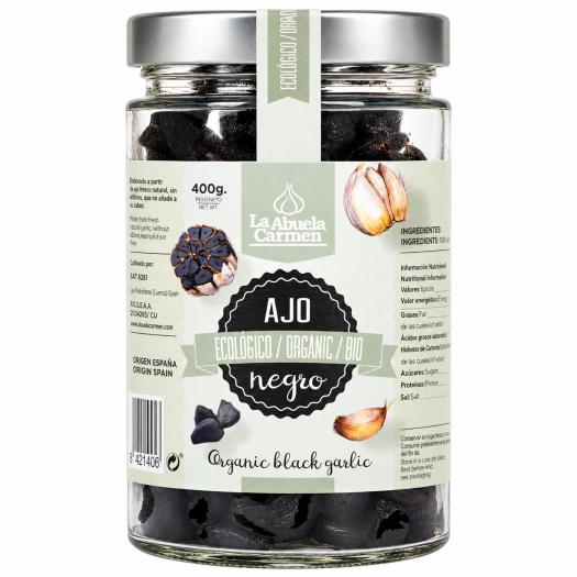 Ajo Negro Dientes Pelados en Bote de Cristal La Abuela Carmen Bio 400g