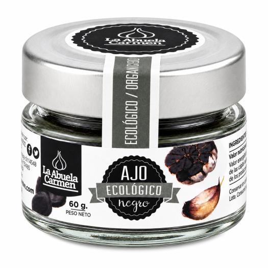 Ajo Negro Dientes Pelados en Bote de Cristal La Abuela Carmen Bio 60g