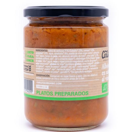 Albóndigas Veganas en Salsa Verduras y Vino Tinto 425g