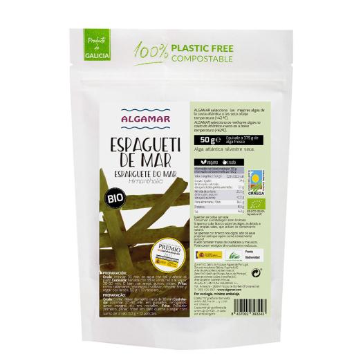 Algas Secas Espagueti de Mar Algamar Bio 50g