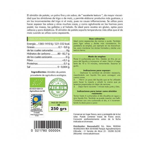Almidón de Patata Bio 250g