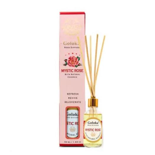 Ambientador Mini Mikado Rosa Mística Goloka Reed Diffuser 50ml