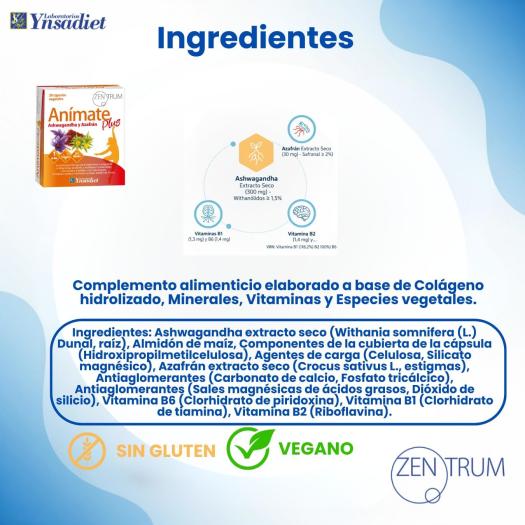 Anímate Plus Zentrum Ynsadiet 30 Cápsulas Vegetales
