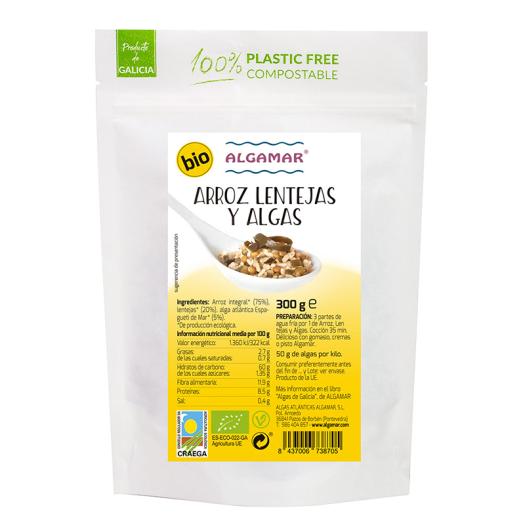 Arroz Lentejas y Algas Algamar Bio 300g
