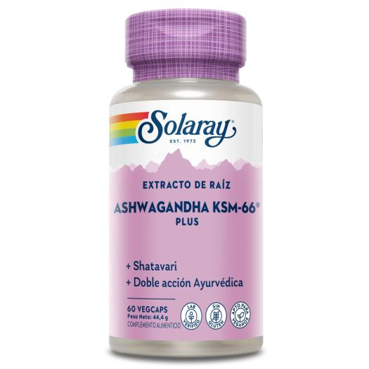 Ashwagandha KSM66 Plus Solaray 60 Vegcaps