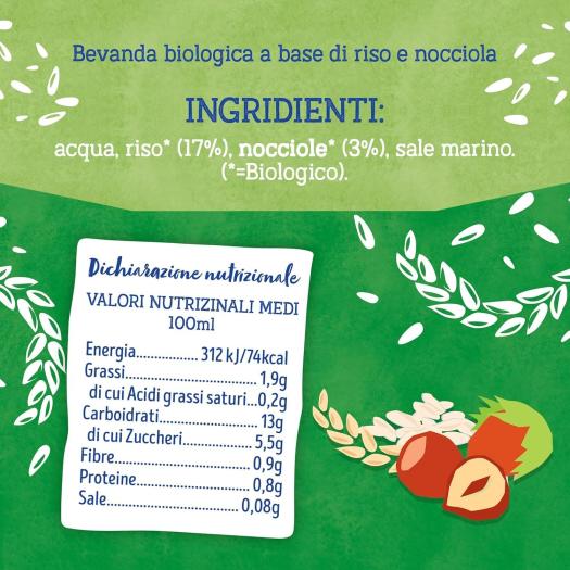 Bebida de Arroz y Avellanas IsolaBio Bio 1L