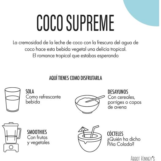 Bebida Vegetal Coco Supreme Abbot Kinneys Bio 1L