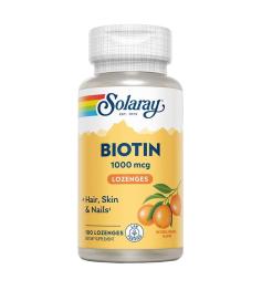 Biotin 1000 Mg Solaray 100 Comprimidos Sublinguales