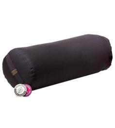 Bolster Yoga Cilíndrico Antracita Algodón Orgánico 60x20cm