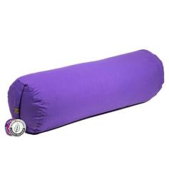 Bolster Yoga Cilíndrico Púrpura Algodón Orgánico 60x20cm