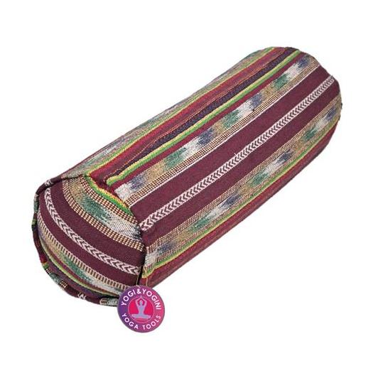 Bolster Yoga Cilíndrico Tribal Algodón Orgánico 60x20cm