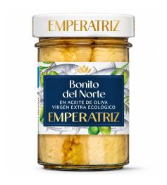 Bonito Bote de Cristal en Aceite de Oliva Emperatriz Bio 180g