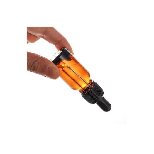 Botella Gotero Frasco de Vidrio Ámbar con Pipeta Cuentagotas 20ml