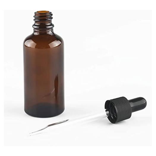 Botella Gotero Frasco de Vidrio Ámbar con Pipeta Cuentagotas 30ml