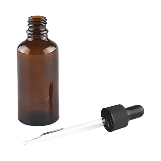 Botella Gotero Frasco de Vidrio Ámbar con Pipeta Cuentagotas 30ml