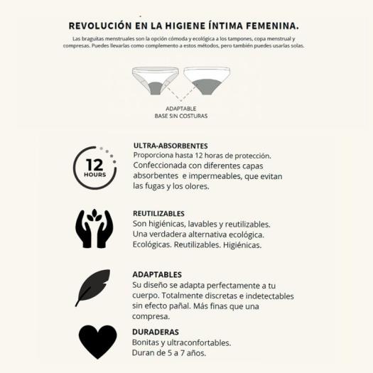 Braga Alta Pérdidas y Menstrual MarieClaire Talla L