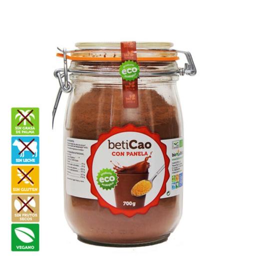 Cacao Soluble con Panela en Bote de Cristal Beticao Bio 700g