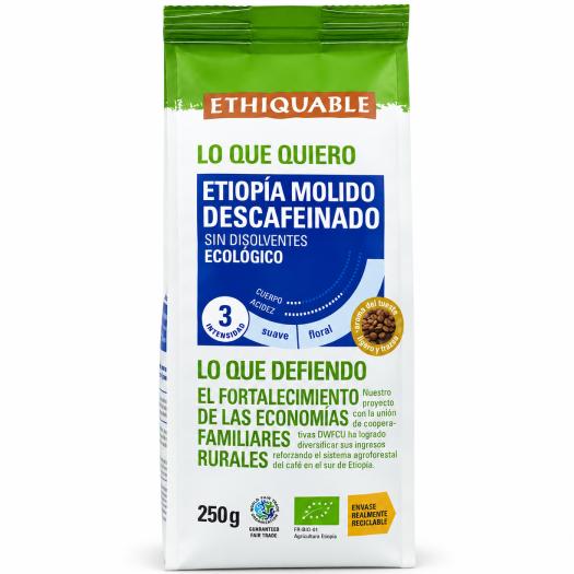 Café Descafeinado Etiopía Molido Ethiquable Bio 250 g