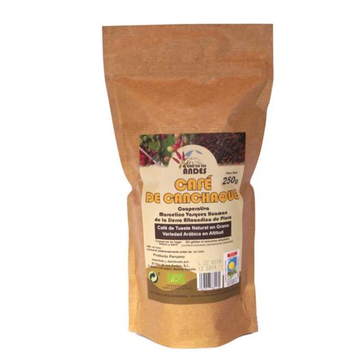 Café Perú de Tueste Natural en Grano El Oro de los Andes Bio 250g