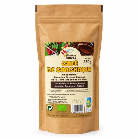 Café Perú de Tueste Natural en Grano El Oro de los Andes Bio 250g