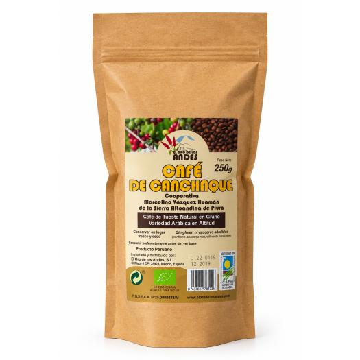 Café Perú de Tueste Natural Molido El Oro de los Andes Bio 250g
