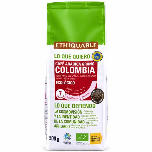 Café Premium Grano Colombia Cauca Ethiquable Bio 500 g