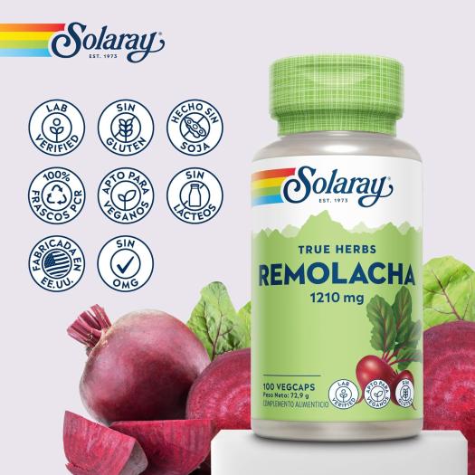 Beet Root Remolacha Solaray 100 Vegcaps
