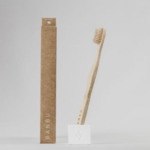 Cepillo de Dientes Adulto Medio Blanco Banbu