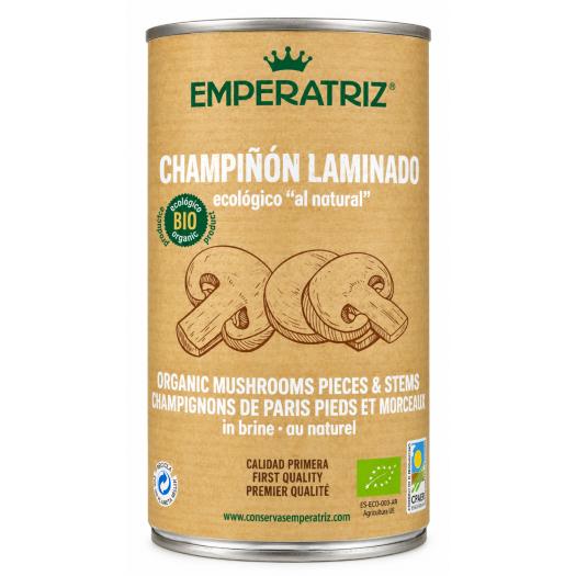Champiñón Laminado Conserva Lata Emperatriz Bio 355 ml