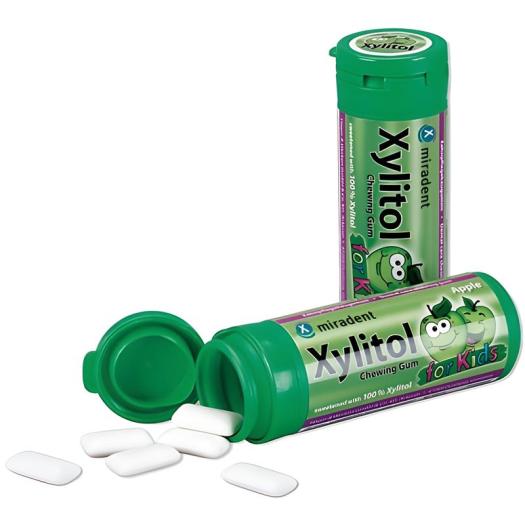 Chicles de Xylitol Sabor Manzana Miradent Bote 30uds