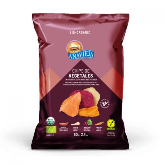 Chips de Vegetales en Aceite de Oliva Añavieja Bio 80g