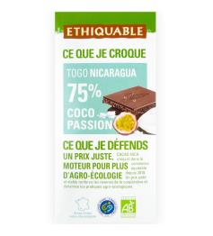 Chocolate 75% Coco Maracuyá Ethiquable Bio 100 g