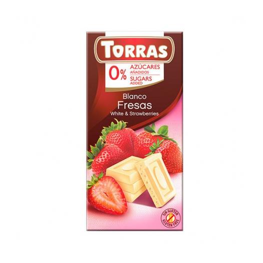 Chocolate Blanco con Fresas Sin Azúcar Classic Convencional 75g