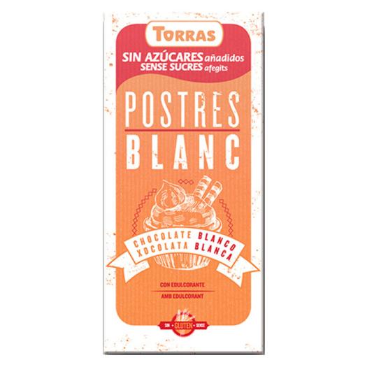 Chocolate Blanco Sin Azúcar para Postres Convencional 200g