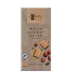 Chocolate Blanco Vegano con Praliné y Crocante de Avellanas Bio iChoc 80g