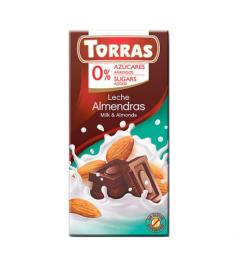 Chocolate con Leche y Almendras Sin Azúcar Classic Convencional 75g