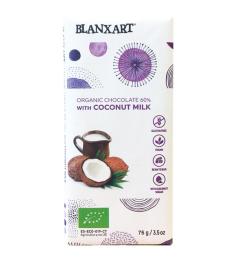 Chocolate Negro 60% con Leche de Coco y Azúcar de Coco Blanxart Bio 75g