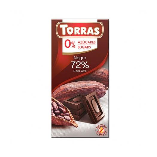 Chocolate Negro 72% Sin Azúcar Classic Convencional 75g