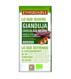 Chocolate Negro Bombón Gianduja Guatemala Ethiquable Bio 100g