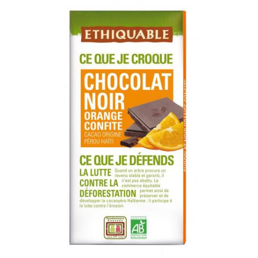 Chocolate Negro con Naranja Confitada Ethiquable Bio 100g