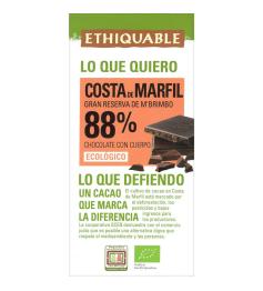 Chocolate Negro Costa de Marfil 88% Ethiquable Bio 100g