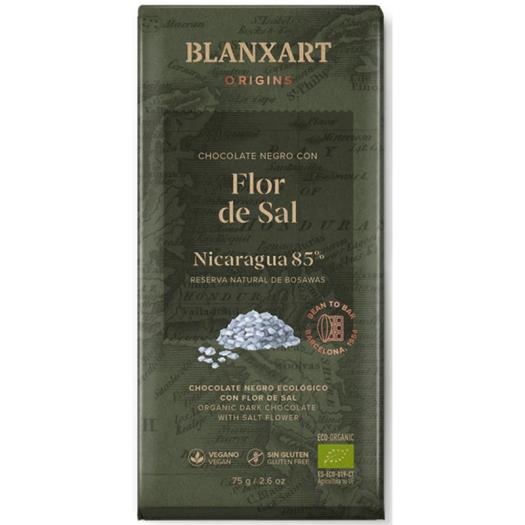 Chocolate Negro Nicaragua 85% Flor de Sal Blanxart Bio 75g
