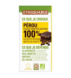 Chocolate Negro Perú 100% Ethiquable Bio 100g