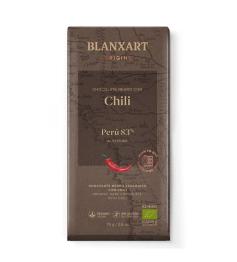 Chocolate Negro Perú 83% con Chili Blanxart Bio 75g