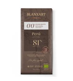 Chocolate Negro sin Azúcares Perú 81% Blanxart Bio 75g