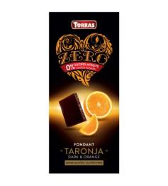 Chocolate ZERO Sin Azúcar Negro con Naranja Sin Gluten Convencional 125g