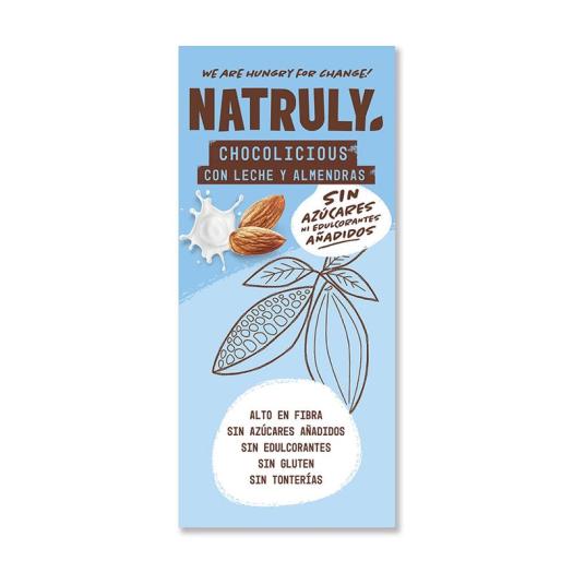 Chocolicious con Leche y Almendra Natruly 85g