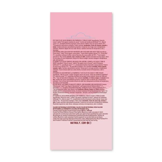 Chocolicious Frambuesa y Nibs de Cacao Bio Natruly 85g