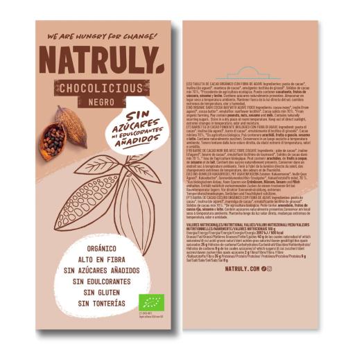 Chocolicious Negro Bio Natruly 85g